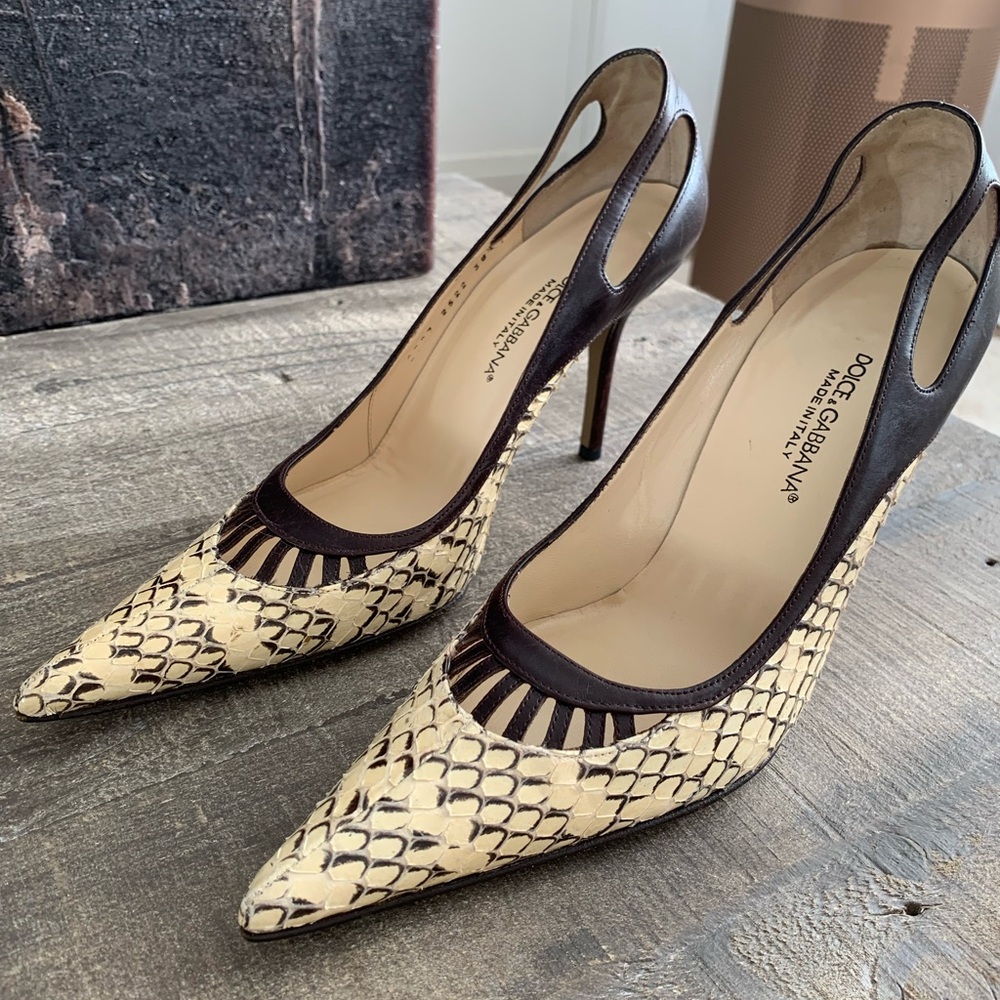 Dolce & Gabbana ( REAL ORIGINAL )snakeskin pumps